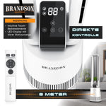 Brandson - Turmventilator DC ECO Line - DC Motor sehr leise - Sleep-Modus – mit Fernbedienung – 3 Modi – Oszillation – energieeffizient – für Schlafzimmer Büro Wohnzimmer Kinderzimmer