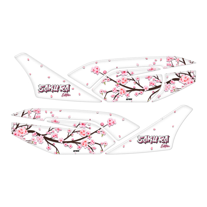 Honda PCX Sakura Edition Beyaz Zemin Yan Pad Set (2021-2024)