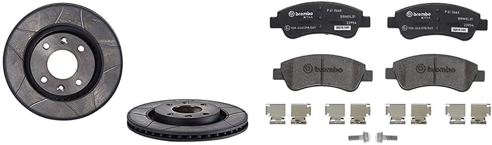 Brembo Max 09.8695.75 - Disco de Freno Delantero - Juego de 2 discos y P 61 066X Pastilla de Freno