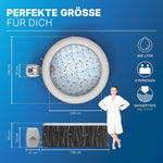 Jacuzzi inflable LED Bestway Lay-Z-Spa Hollywood para 6 personas, Ø 196x66 cm | 140 chorros AirJet, tira de luces LED con control remoto, calefacción hasta 40°C, 4 cojines de espuma