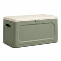 Caja de almacenamiento de plástico 120 L verde/beige