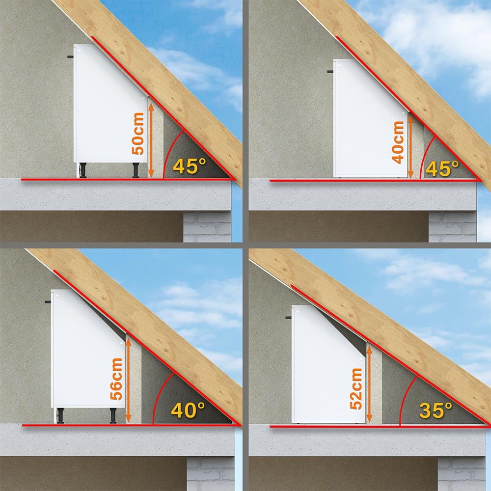 Vicco Dachschrägenschrank-Set Rion, Weiß Landhaus/Weiß, 5er Set, geeignet für die platzsparende Aufbewahrung unter Dachschrägen