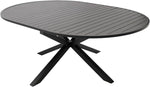 DEGAMO Gartentisch Ausziehtisch Arles 140cm rund, ausziehbar auf oval 200cm, Aluminium anthrazit, Outdoor, wetterfest