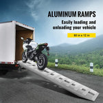 VEVOR Rampas de Carga de Aluminio, Capacidad de 2722 kg, Rampa de Acceso con Extremo de Gancho de Cola de Castor, Riel de Carga para Motocicleta, Tractor, ATV, Camión, Cortacésped, 152x30,5 cm, 2 Piezas