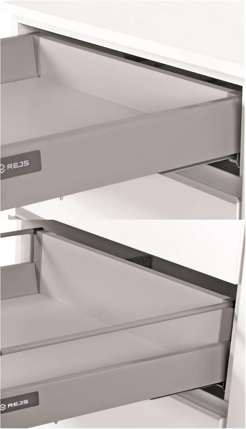 Cocina Nessa 220 + 120 cm Gris Antracita Mueble de cocina Bloque de cocina Cocina equipada