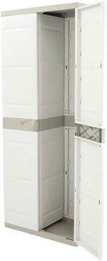 Armarios Plastiken Titanium, plástico, beige, 70x44x176 cm