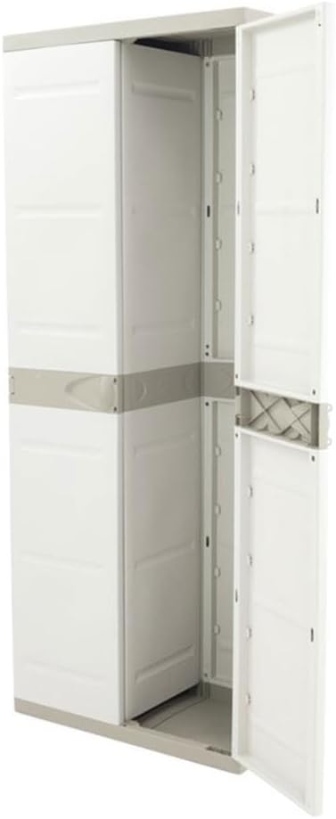 Armarios Plastiken Titanium, plástico, beige, 70x44x176 cm