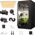 Kit completo de cultivo Spider Farmer SF1000D, lámpara LED de cultivo de espectro completo con LEDs Samsung LM301B, kit de tienda de cultivo de 60x60x140 cm, sistema de ventilación para hidroponía 1680D