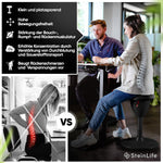 Taburete de oficina ergonómico [GANADOR DEL TEST] Taburete de pie regulable en altura [58-83 cm] Taburete ergonómico para oficina [efecto oscilante] Taburete oscilante Taburete de asiento | Taburete de trabajo antideslizante redondo