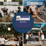 Kompressor Kühlbox elektrisch, Gefriertruhe mit APP-Steuerung, USB-Anschluss, 12/24V, 230V, Räder, transportabler Kühlschrank, Kühltruhe, Gefrierbox bis -20 °C für Auto, LKW, Boot (52L - anthrazit)