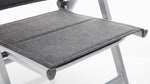 KETTLER BasicPlus Padded Klappstuhl, Silber/anthrazit, Alu/Textilene, 0301201-9000, verstellbare Rückenlehne