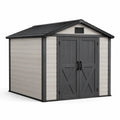 Caseta de jardín de plástico con doble puerta 195x130x210 cm