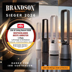 Brandson - Turmventilator DC ECO Line - DC Motor sehr leise - Sleep-Modus – mit Fernbedienung – 3 Modi – Oszillation – energieeffizient – für Schlafzimmer Büro Wohnzimmer Kinderzimmer