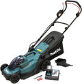 Cortacésped a batería Makita DLM330RM 18V / 4,0 Ah, 1 batería + cargador, azul petróleo