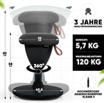 Taburete de oficina ergonómico [GANADOR DEL TEST] Taburete de pie regulable en altura [58-83 cm] Taburete ergonómico para oficina [efecto oscilante] Taburete oscilante Taburete de asiento | Taburete de trabajo antideslizante redondo