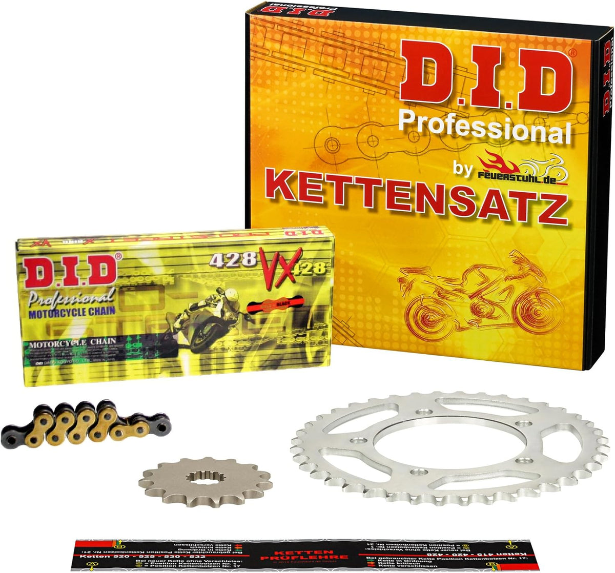 Kit de cadena D.I.D X-Ring (VX) para Yamaha DT 125 R/RE entre 1991 y 2006