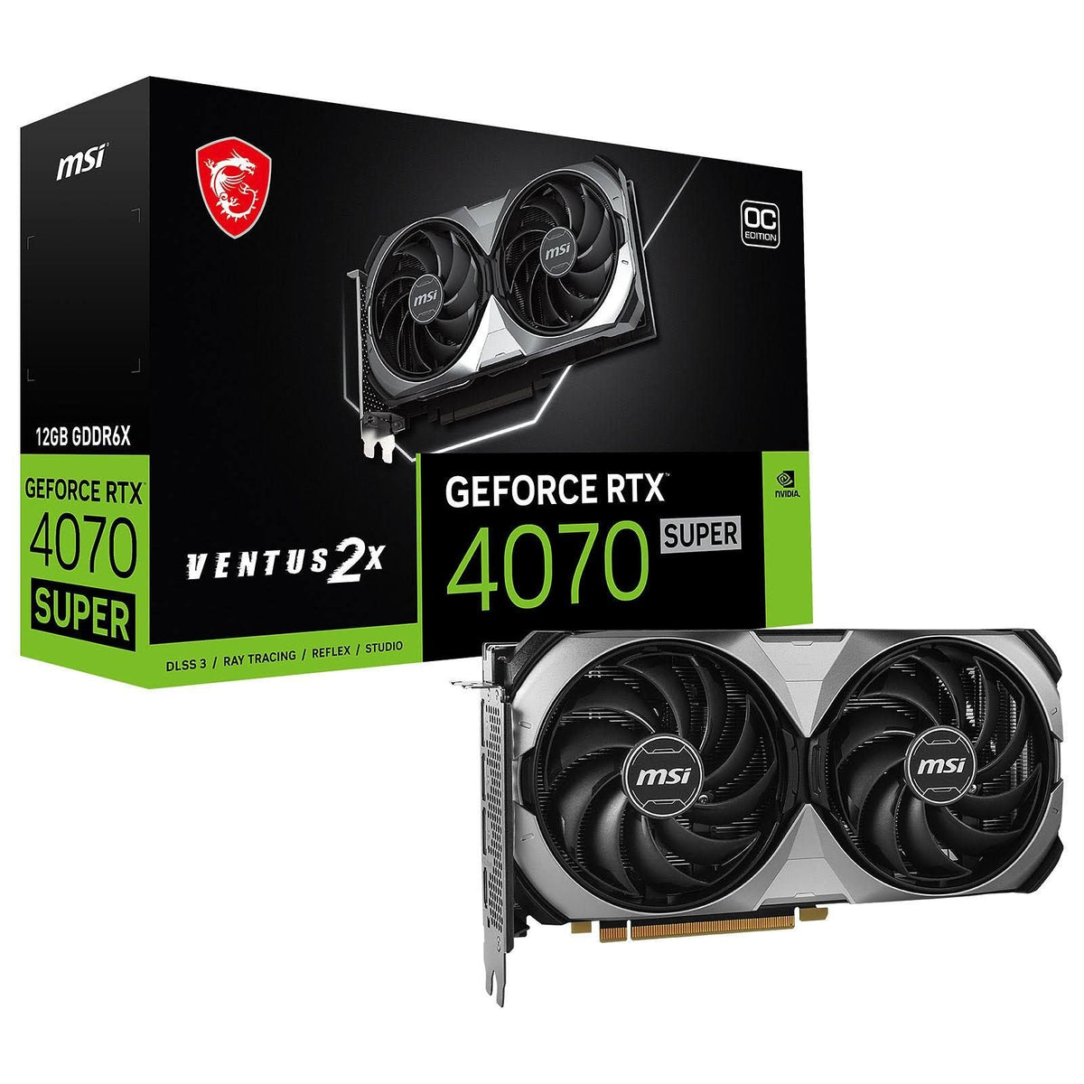 Tarjeta Gráfica MSI RTX 4070 SUPER 12G VENTUS 2X OC