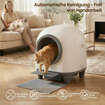 Arenero automático para gatos Devoko de 90L, autolimpiable, para familias con varios gatos, control por aplicación, seguridad múltiple, sistema desodorante
