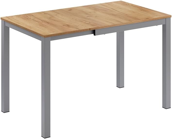 Vicco Esstisch Granny, Eiche/Grau, 120 x 70 cm ausziehbar, mit Ausziehfunktion für Variable Tischlängen