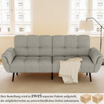 HIPIHOM Sofá con función cama, sofá plegable de 3 plazas, sofá cama de 155x85 cm, cómodo, adecuado para salón, oficina, sala de estar, habitación, dormitorio