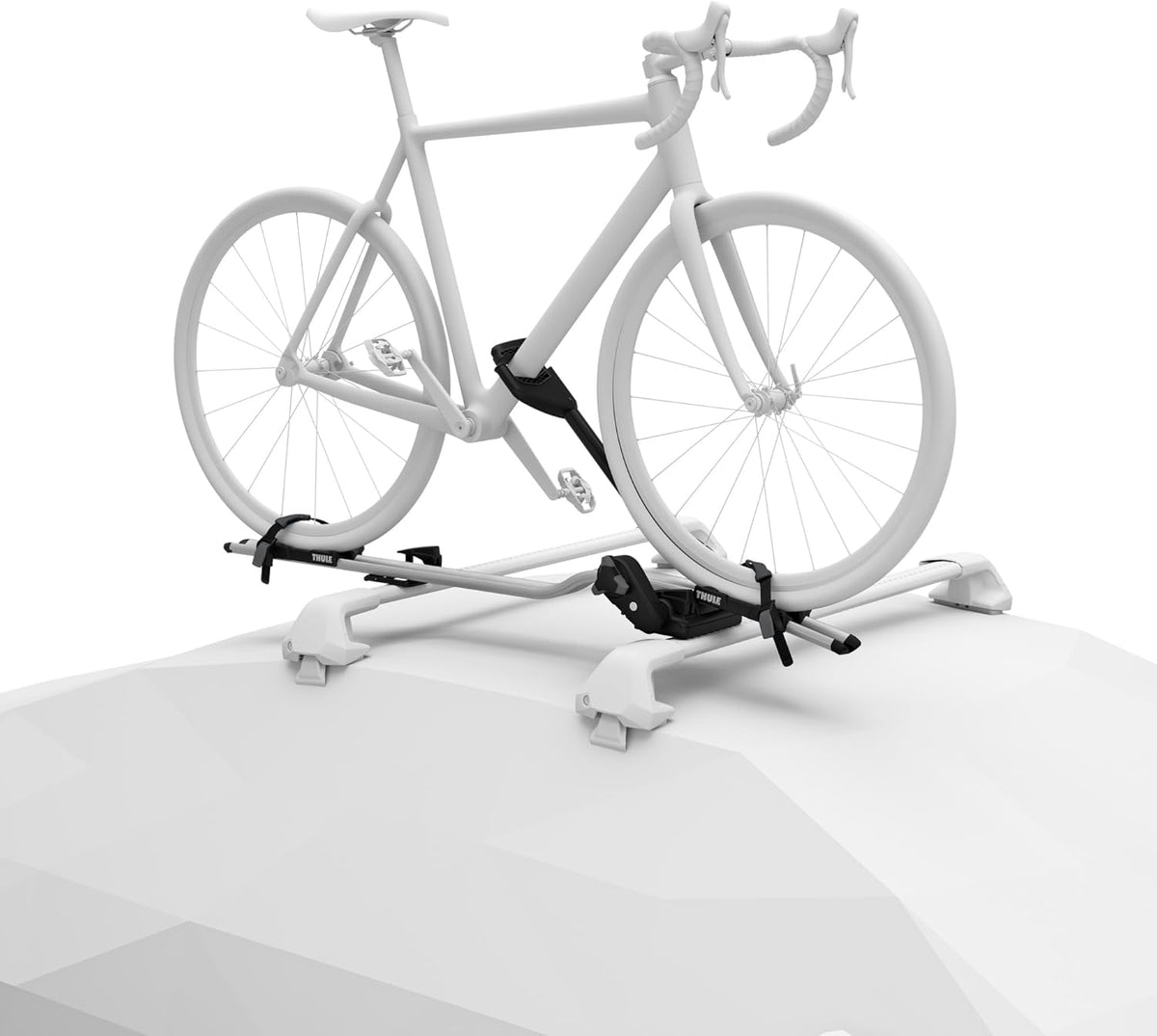 Thule ProRide, portabicicletas de techo vertical para un montaje rápido y cómodo, para bicicletas de hasta 20 kg, 598001, plata