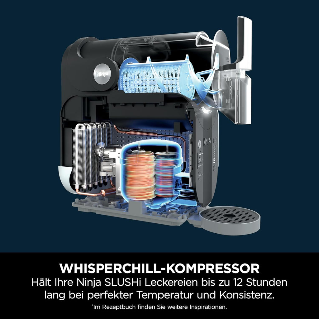 Máquina Ninja SLUSHi para granizados, cócteles helados, frappés, batidos y zumos congelados, sin hielo ni preparación previa, tecnología WhisperChill, capacidad de 1,9 L, Verde, FS301EUTG