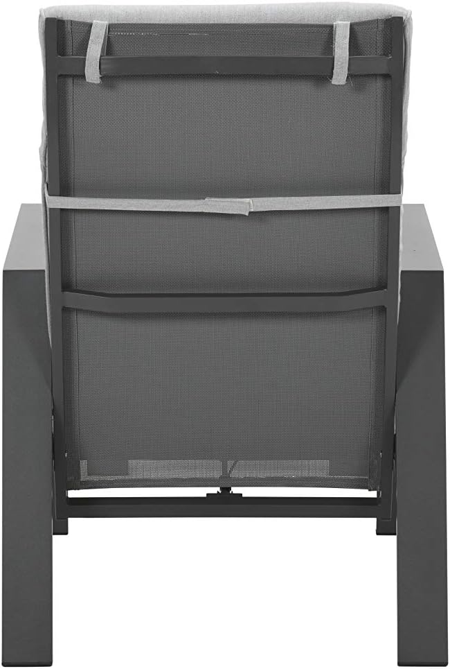 Sillón relax Garden Impressions Luxus con taburete Max, respaldo ajustable