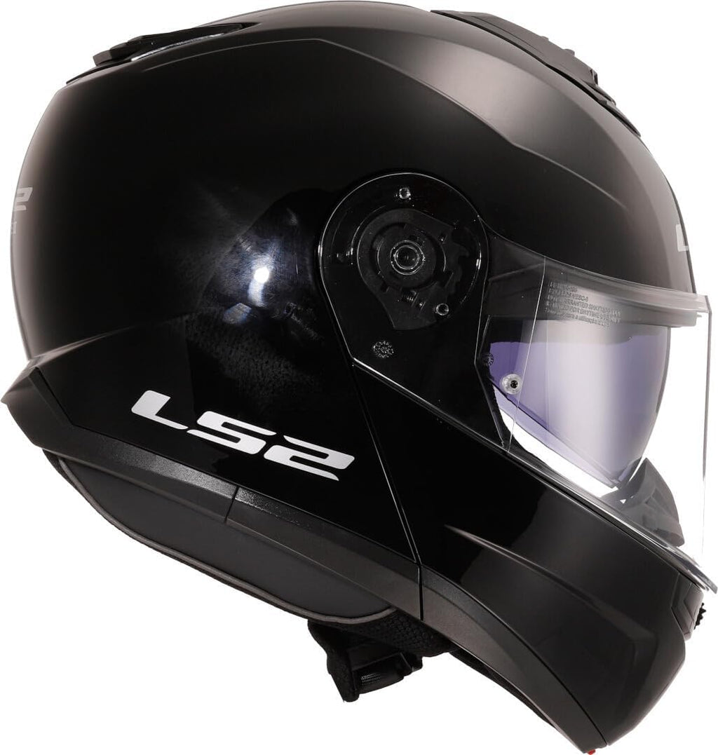 LS2, Casco de moto modular Strobe II negro brillante,