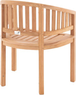 Nexos Trading DIVERO Silla de plátano Sarasota curvada de madera de teca, tratada – Hecha a mano – Color: marrón natural