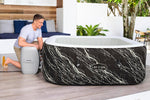 Jacuzzi® inflable con luces LED Bestway® Lay-Z-SPA® Hollywood AirJet™ para 6 personas, 180 x 180 x 66 cm, efecto mármol (Marquinia)
