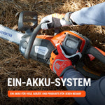 Husqvarna 225i Akku-Kettensäge - Leicht, kabellos, leise, 14″ Schiene, 20 m/s Kettengeschwindigkeit, ideal für Baumschnitt und Gartenpflege (inkl. Akku & Ladegerät)