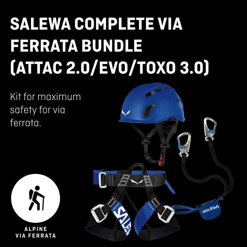 Set de ferrata Salewa Attac Evo Toxo 3.0, equipo de seguridad, montañismo, alpinismo, escalada