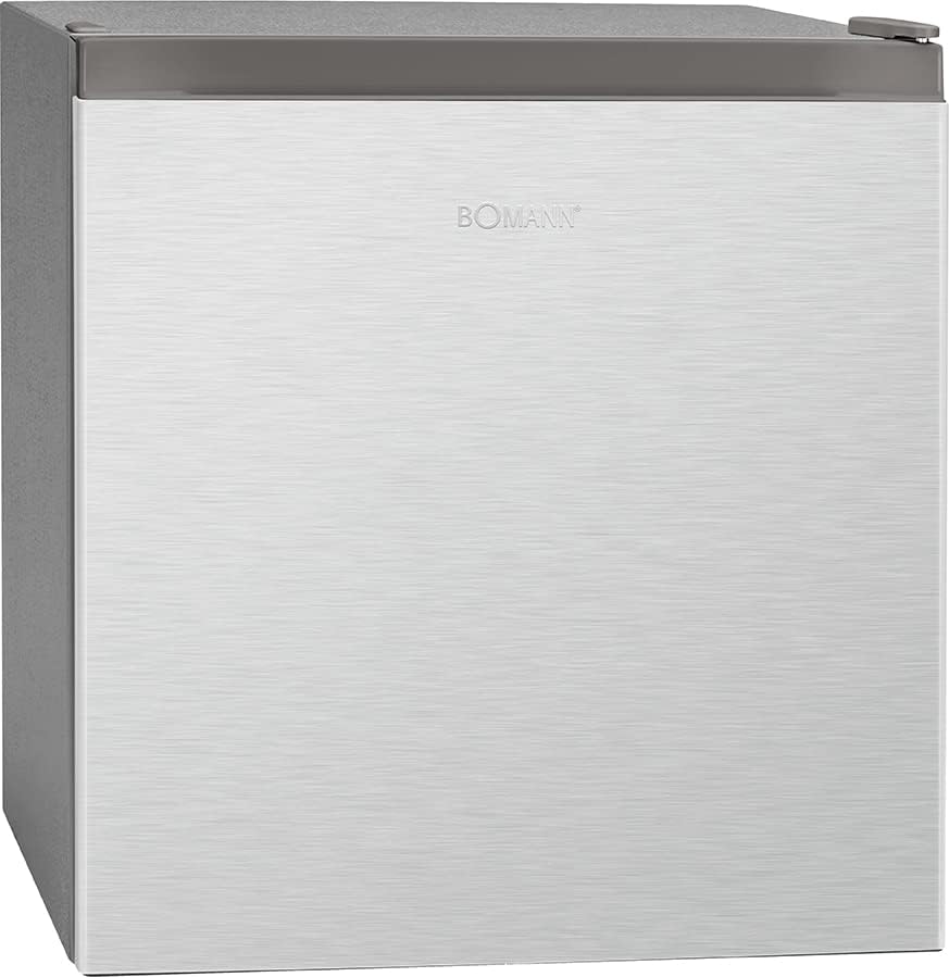 Mininevera Bomann de 45L con compartimento congelador, nevera pequeña y silenciosa para cocina, oficina, camping y gaming, frigorífico pequeño con puerta reversible - Mininevera, enfriador de bebidas, minibar KB 7245 inox