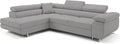 Ecksofa mit Schlaffunktion PASTI L-Form, Sofa Couch mit Bettkasten, 3-Sitzer Eckcouch, Schlafsofa für Wohnzimmer, Big Sofa Couch mit Schlaffunktion (Easy Clean Hellgrau, Ottomane Links)