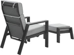 Sillón relax Garden Impressions Luxus con taburete Max, respaldo ajustable