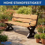 DanDiBo Juego de 2 estructuras para banco con respaldo de metal negro, patas para banco de bricolaje, bases para banco, soportes para banco 96670, estructura de asiento para banco de jardín, resistente y estable
