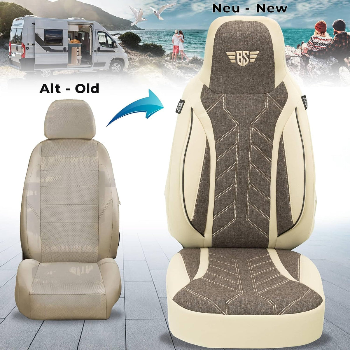 BREMER SITZBEZÜGE Fundas de Asiento para Autocaravana La Marca Ducato Jumper Boxer PLKT211