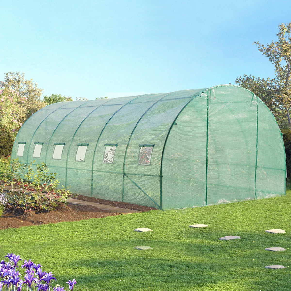 ProBache - Invernadero Túnel de Jardín 18m² Verde Gama hortícola CRIMEA 6x3m