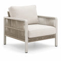 Sillón de jardín de aluminio beige