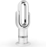 Ventilador de torre sin aspas QG660, calentador y ventilador de refrigeración 2 en  1, 10 niveles de refrigeración y 3 de calefacción, mando a distancia y control táctil, motor CC ultra silencioso y de bajo consumo