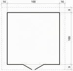 Caseta de jardín de madera - Cobertizo de madera 196x186x218 cm / 2,82 m2 - Cobertizo de almacenamiento para jardín - Caseta para bicicletas - TIMBELA M320