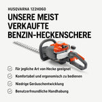 Cortasetos de gasolina Husqvarna 122HD60: motor de 21,7 cm³, cuchilla de doble acción de 59 cm, reducción de vibraciones LowVib®, tecnología Smart Start®, empuñadura trasera ajustable