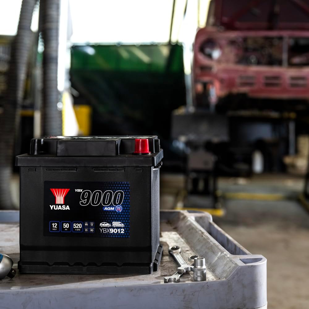 Batería de coche Yuasa YBX9012 12 V 50 Ah 520 CCA AGM Start Stop Plus