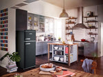 SEVERIN Retro - Frigorífico combi, compacto y eficiente, 4 estantes ajustables en altura y una gran cajonera para verduras, 206 L de capacidad útil, color crema, RKG 8933