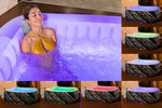 Jacuzzi® inflable con luces LED Bestway® Lay-Z-SPA® Hollywood AirJet™ para 6 personas, 180 x 180 x 66 cm, efecto mármol (Marquinia)