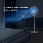 Rowenta Turbo Silence Standventilator, 35 dB(A), Leistungsstarke Erfrischung bis zu 7,2 m, 12 Geschwindigkeiten, 120° Oszillation, Fernbedienung, LED-Display, 12-Stunden-Timer, VU5650F0