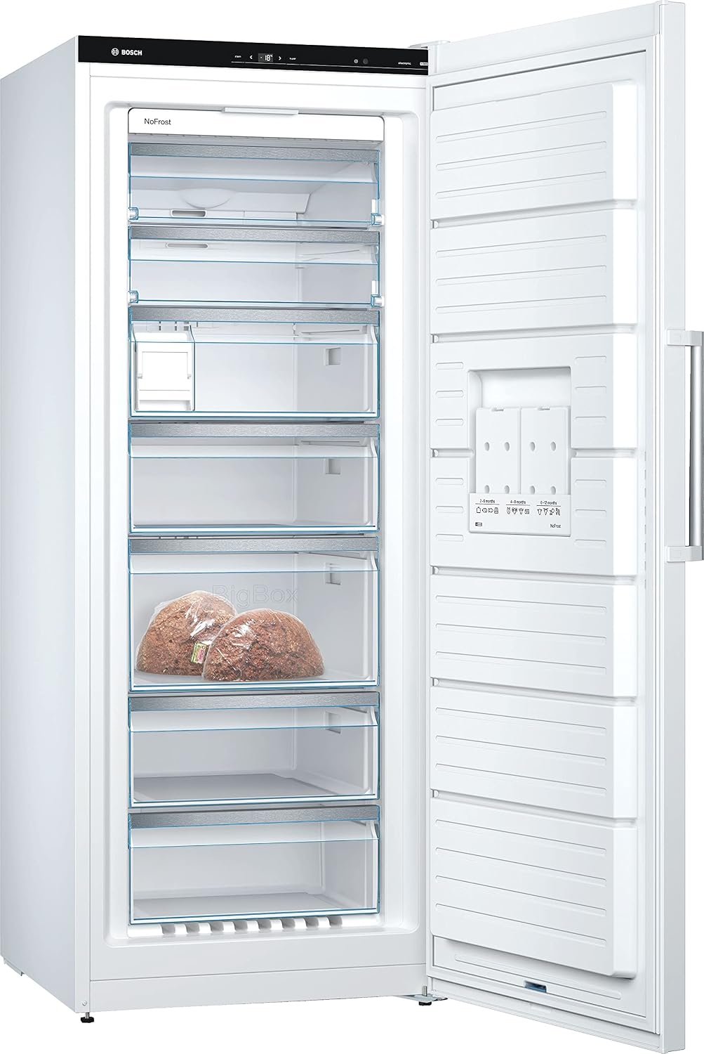 Bosch GSN54AWCV Serie 6 - Congelador XXL (176 x 70 cm, extra ancho, 327 L, NoFrost: nunca más tendrá que descongelar, iluminación LED uniforme, espacio para grandes congelados)