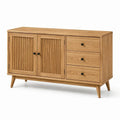Aparador de madera de roble con 2 puertas y 3 cajones