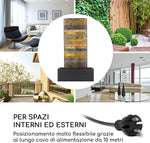 Fuente de jardín blumfeldt Raincastle para interiores y exteriores Allround Edition - circulación de agua constante, cable de alimentación extralargo de 10 m, 12 LEDs, bomba de 8 W, grado de protección: IPX8, 10 kg, gris grafito