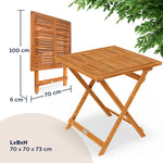 Casaria® Balkonmöbel Set 2 Personen Wetterfest Holz FSC®-zertifizierte Stühle Klappbar 160kg Belastbar Balkon Garten Terrassenmöbel Möbel 3-TLG. Akazie